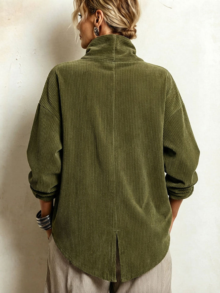 Capucine | Corduroy sweater with high collar