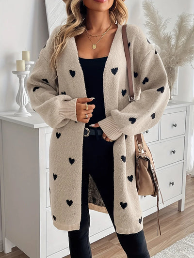 Ria | Hartjesprint Cardigan 