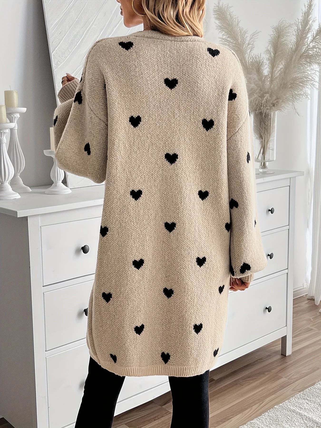 Ria | Hartjesprint Cardigan 