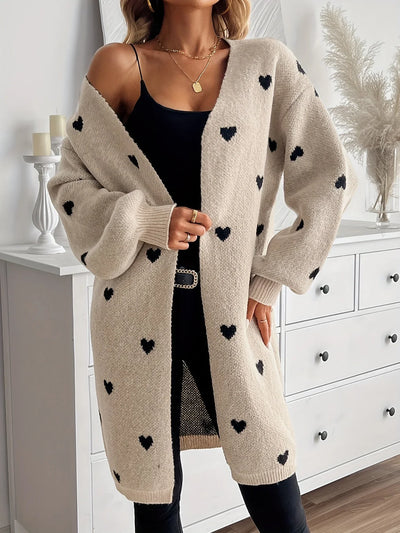 Ria | Hartjesprint Cardigan 