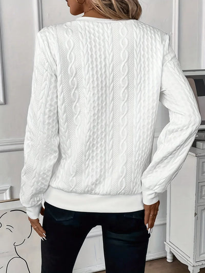 Siera | Textured Quarter Zip Pullover